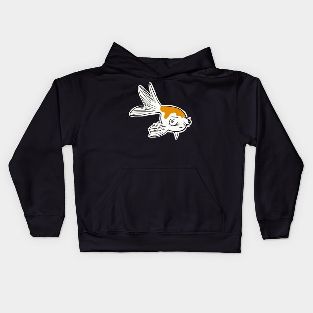 Derpy Goldfish Kids Hoodie by SubtleSplit